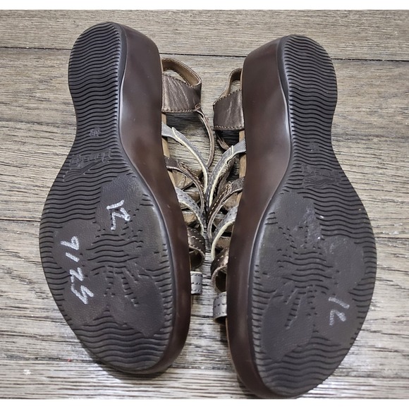 Dansko Sandals Womens EU 38 US 7.5 Drea Fisherman Wedge Bronze Gladiator Brown - Picture 10 of 11